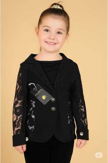 Store Lace Detailed Girl's Blazer Jacket