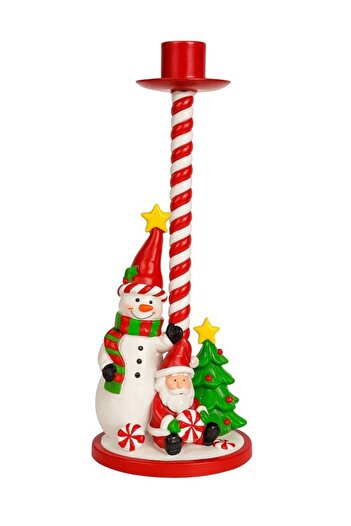 BeySüS Christmas Decorative Snowman Candle Holder Candlestick 27 cm
