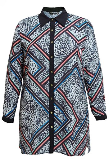 Alvina Plus Size Patterned Tunic 20407