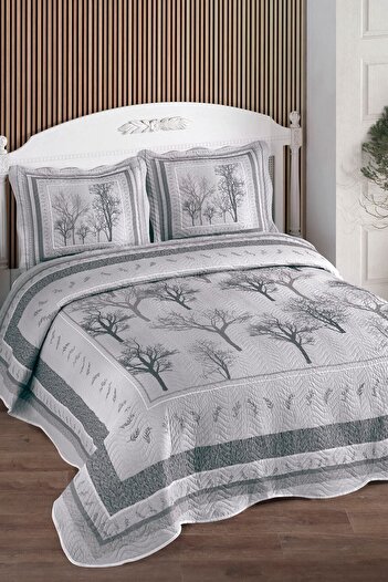 Örtüm Palmira Double Quilted Bedspread - Gray