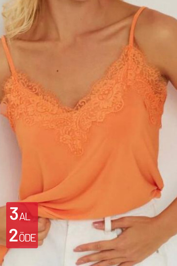 Balenbi Women's Lace Detailed Rope Strap Sandy Blouse 1070
