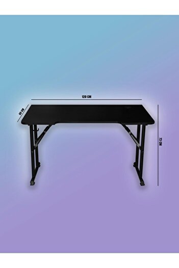 XMAX JetKur Siyah Bilgisayar Oyuncu Masası 120x60cm Sallanmaz Metal Ayaklı - Pratik Kurulum