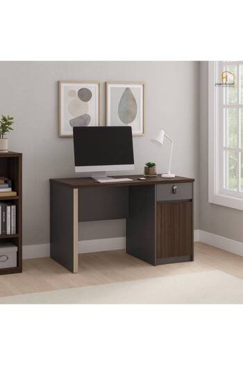 Al Saada Home Wooden Desk - Dark Brown - 140×60×75cm