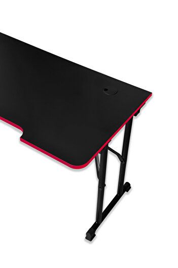 XMAX / JetKur Siyah MDF Bilgisayar Oyuncu Masası 120x60cm Sallanmaz Metal Ayaklı - Pratik Kurulum