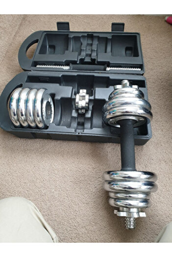 Body Builder Chrome Dumbell Set 15Kg-38-1121