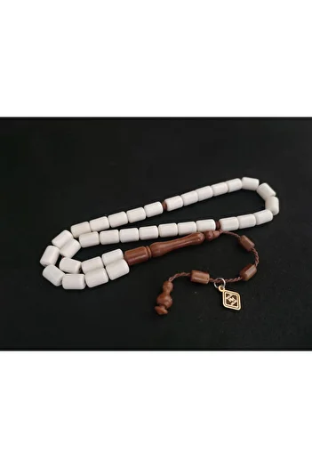 İskeçe Exclusive Halil Hilmi Master Artifact Hand Size Imame Pen Carved Camelbone with Kuka Combination Certified 8278