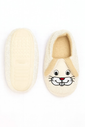 pufien Rabbit Embroidered, Cute, Nursery Shoes, Slippers, Home Shoes, Non-Slip Sole and Fluffy