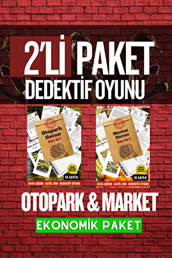 GameBulance Pack of 2 Murder Solving Detective Game - Case Solving Game - Parking Lot and Market Case