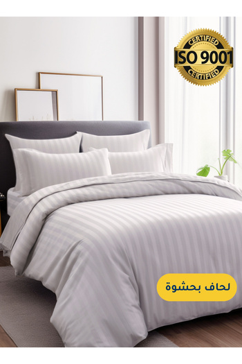 Master Home Textile Microfiber Hotel Comforter Sets, 5 Pcs Queen Size, Fits 160x200 cm Size Bed, Duvet Filling Included