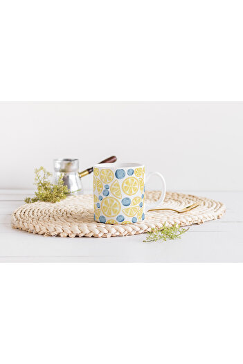 EYBaskı Tasarım Mixed Color Modern Patterned Porcelain Mug – Summer Atmosphere Design