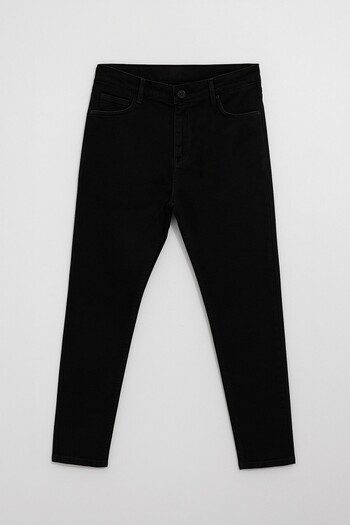 Bluewhite Women's Lycra Skinny Fit Black Jean Trousers