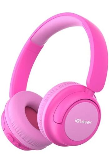 iClever Kids Headphones Wireless, 60H Play Time, 74/85 dBA Safe Volume, Bluetooth 5.4, USB C, Over E