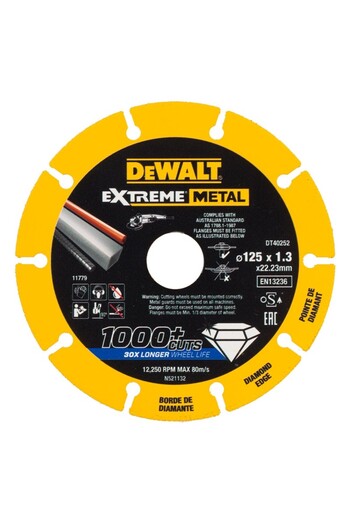 Dewalt - Diamond disc for steel/aluminum/metal, 125x22.23x1.3mm [DT40252-QZ]