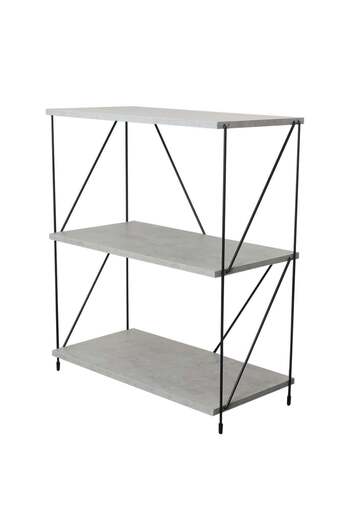 BAITY Gray 3-tier wooden shelving table