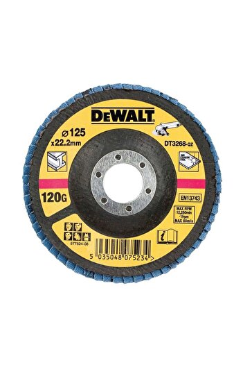 Dewalt - Metal flap disc, P120, 125x22.23mm [DT3268-QZ]