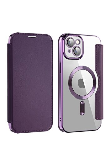 OEM iPhone 14 Plus Case, O49, Eco-leather, Purple