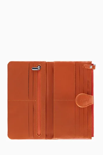 DAMY Genuine Leather Rfid Protected Women's Wallet 958 - Orange