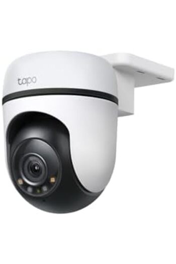 tapo TP-Link 1080p Full HD Outdoor Pan/Tilt Security Wi-Fi Camera, 360° Motion Detection, IP65 Weat