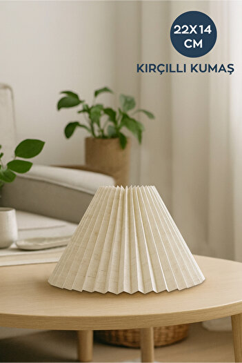 HOMİNG Original Gray Fabric Pleated Umbrella Lampshade 242163