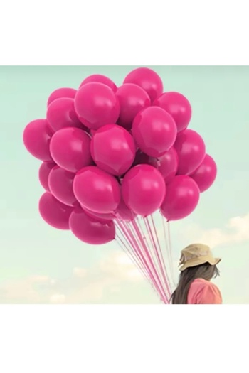 Deniz Party Store 5 Pieces Pastel Fuchsia Latex Balloon 12 Inch