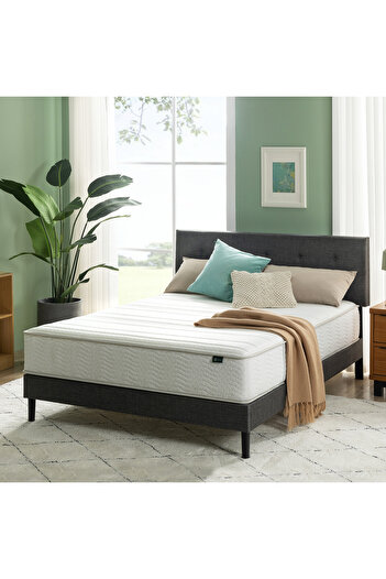 Zinus Foam and Spring Hybrid Mattress King Size Mattress in A Box 10Years Warranty (203.2Lx193.0Wx25.4H)CM