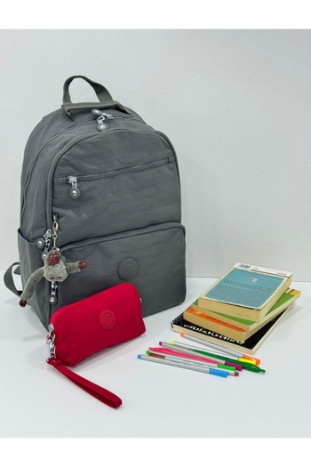çkn sedat çakan çanta & fular & aksesuar Waterproof Backpack Mini Bag 2 Piece Combination (Pen Holder Pencil Case Pencil Bag)