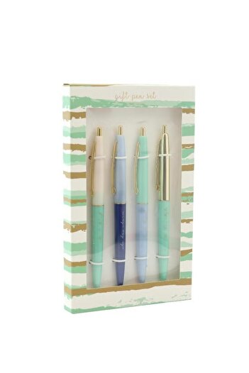 Generic Gift Set Rollerball Pen – Blue Ink, Medium Tip, 4 Pieces