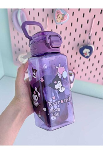 ÇEÇEN HOME Kuromi Figured Kindergarten-Primary School Girl's Water Bottle, Girl's Water Bottle-Water Bottle