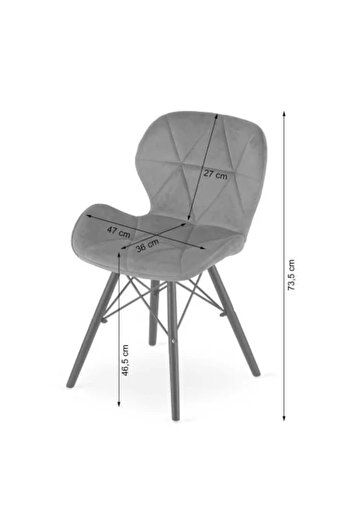 Artool Sada 4 scaune stil scandinav, Artool, Lago Velvet, catifea, lemn, verde a negru