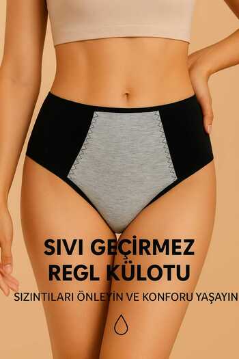 Sh Mağazacılık Black Super Absorbent Ultra Hygienic Menstrual Panties, Effective Leakproof Menstrual Panties Day and Night