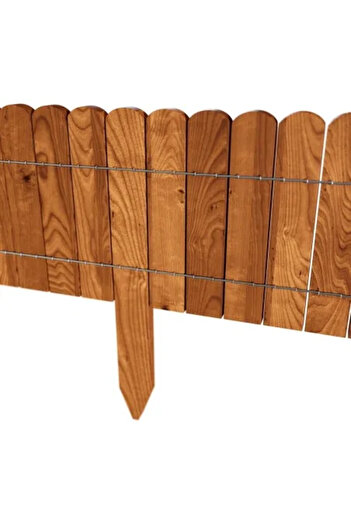 Artool Dekorativní dřevěný zahradní plot, hnědý, 200 x 30 cm