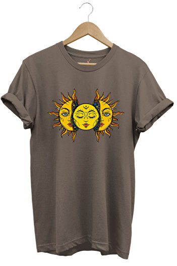 WİDİ Μπλουζάκι Unisex με στάμπα από 100% βαμβάκι με κανονική εφαρμογή