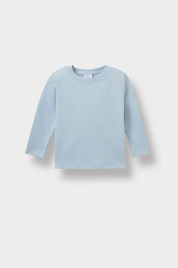 DeFacto Baby Boy Crew Neck Basic Plain Long Sleeve T-Shirt E8354A525Au