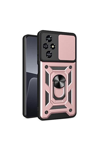 Techsuit Case for Honor 200 Pro, CamShield Series, Q86, Polyurethane, Rose Gold