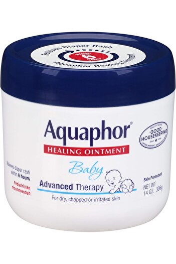 Aquaphor Baby Healing Ointment Advanced Therapy Skin Protectant, 14 Ounce, Pack of 2