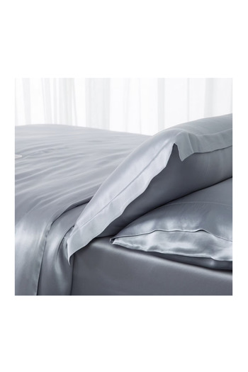 WaltStore Luxury Satin Bed Linen, Melegim® | Platinum, King Size, 4 Pieces