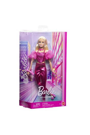 mattel Κούκλα Barbie Deluxe Style με μεταλλική ροζ στολή