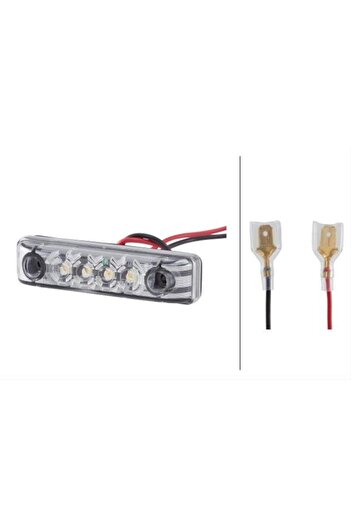 Hella Front position with reflector 2PG 357 010-121, LED, 16 x 65 mm, 0.4 W, 12/24 V, transparent