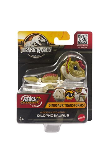 JURASSIC WORLD FIERCE CHANGERS HIDDEN HATCHERS DINOSAUR TRANSFORMABLE DILOPHOSAURUS