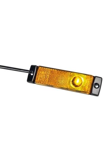 Hella Position light 2PS 008 645-887, 32 x 130 mm, W5W, 1 W, 24 V, orange, cable