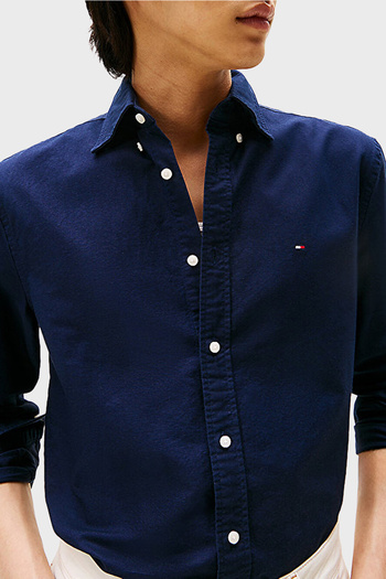 Tommy Hilfiger % 100 Pamuk Regular Fit Uzun Kollu Logolu Gömlek Erkek GÖMLEK MW0MW35774 0G0