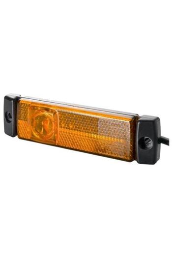 Hella Position light 2PS 008 645-887, 32 x 130 mm, W5W, 1 W, 24 V, orange, cable