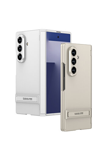 Rivor Samsung Galaxy Z Fold 7 Uyumlu Kılıf Kamera Korumalı Ultra İnce Kıpta Standlı Sert Premium Kapak