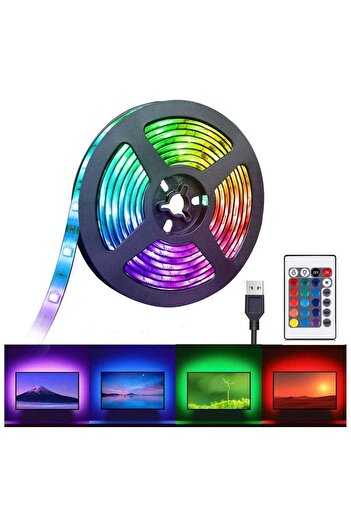 AGD LED Light Strip for Room: Color Changing with Remote Control, Waterproof, USB-Powered