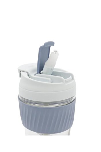 Atrium Mug Bottle Glass with Lid Cover and Holder – Hot/Cold, 360 ml