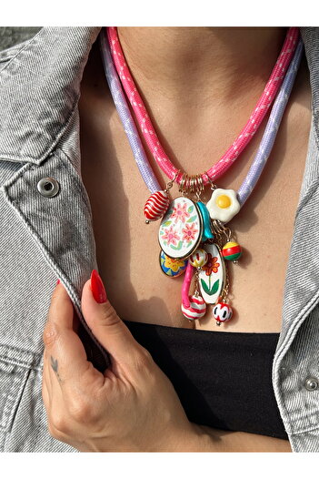 Store Charm Detail Necklace