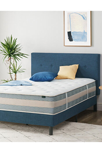 Zinus Cooling Comfort Support Hybrid Queen Size Mattress in A Box 10Years Warranty (203.2Lx152.4Wx30.5H)CM