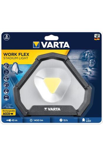 Varta Lanterna LED de lucru Work Flex Stadium Light, rechargeable, 1450 lm, IP54, USB