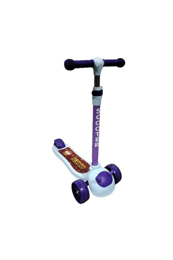 Mixbo Trotineta cu 3 roti pentru copii Mixbo, lumini LED, echipata cu frana pe spate, 3 ani +, mov