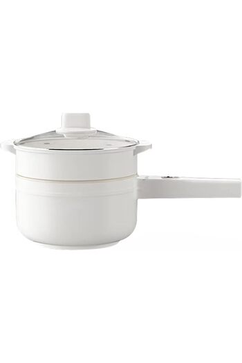 Jiffy 1.8L Electric Hot Pot with Steamer & Temperature Control - Non-Stick Electric Cooker Shabu Shabu, El